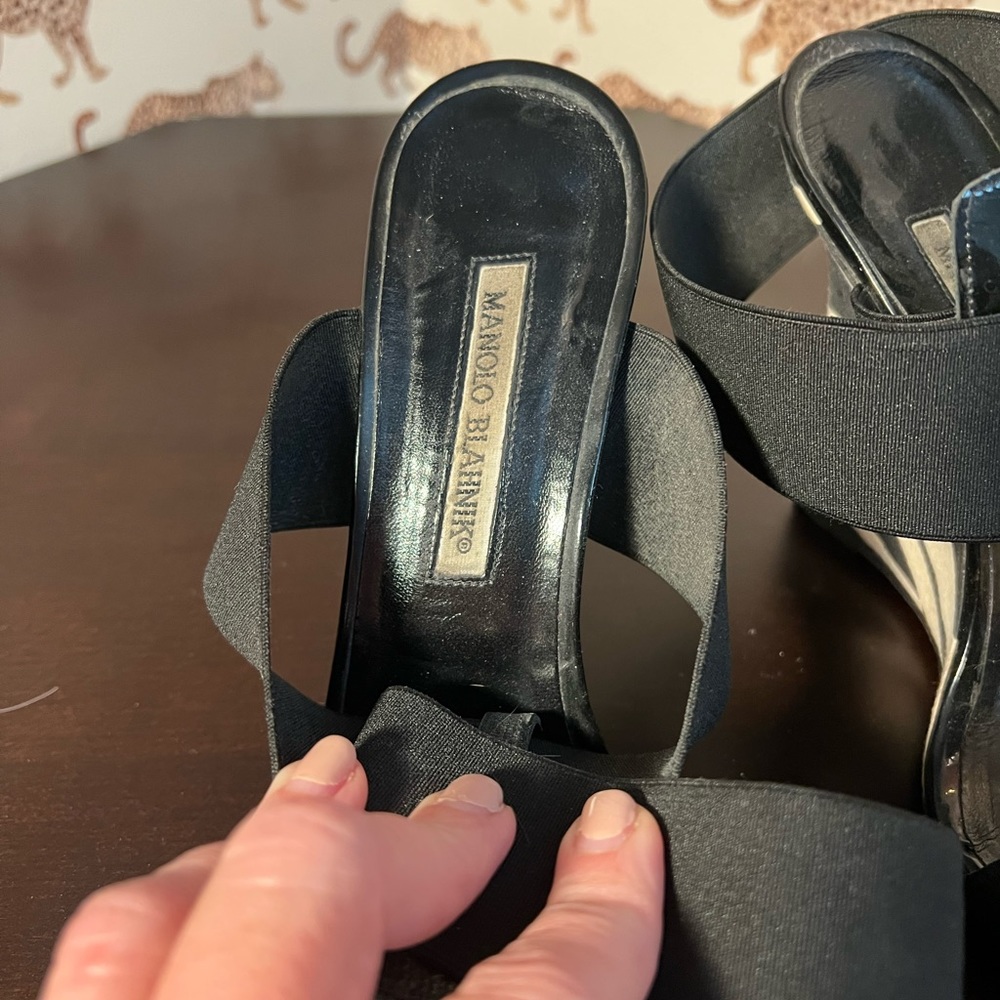Manolo Blahnik Zebra Print Wedge. Size 7 - image 3